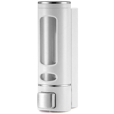 ZVD Distributeur de Savon Mural 450ml - Distributeur Manuel de shampoing et de Gel Douche pour la Salle de Bain et la Cuisine - Récipient à Lotion - Pratique et élégant (1/4)