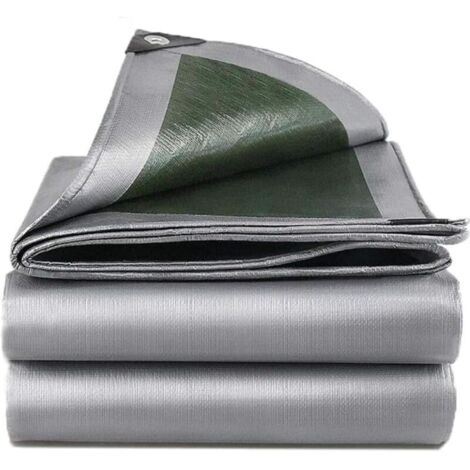 ZVD Bâche robuste 160g/m² 3x8 cm, bâche de protection polyvalente avec œillets de bord renforcés, imperméable et résistante aux UV, idéale pour le stockage de bateau de camping (1/4)