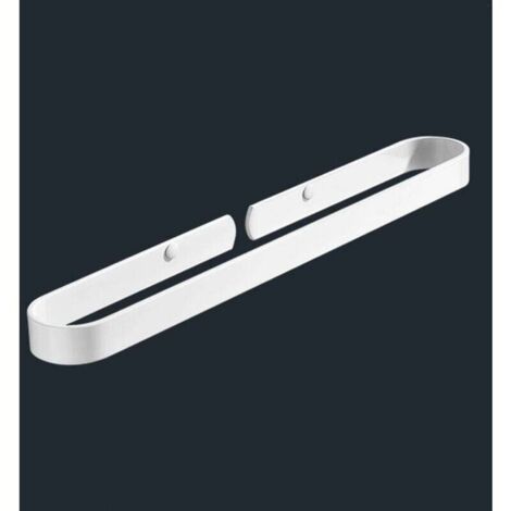 ZVD Porte-Serviettes, 40 cm Porte-Serviettes Auto-Adhésif et à Vis pour Salle de Bain Cuisine (Blanc) (1/4)