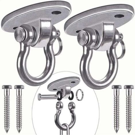 Support et fixation pour hamac2 Pièces 304 Acier Inoxydable Lourds Crochet De Plafond, Crochets de Suspension, Yoga, hamac, Chaise accrochante (1/4)