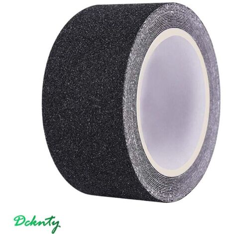 ZVD 5 cm x 10 m Noir Ruban Adhésif Antidérapant, Bande Antidérapante à Haute Traction Adhérence, Bande Adhésive Abrasive Solide de Sécurité pour Escaliers, Marchepieds, Rampes, Extérieur et Intérieur (1/4)