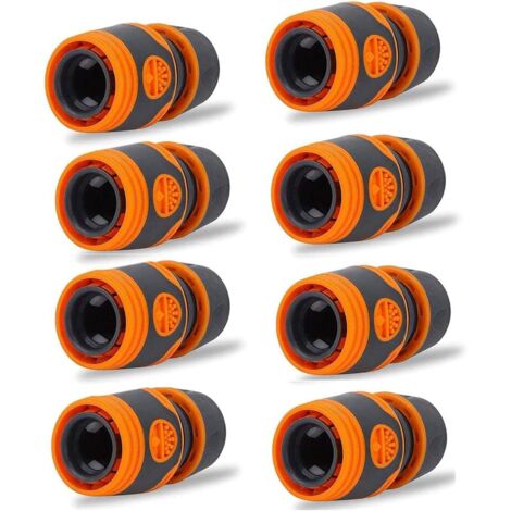 Ensemble Raccords d'Arrosage Rapides pour Tuyau d'Arrosage 1/2" - 8 pièces, Raccord d'Extrémité Rapide pour Début du Tuyau (1/6)