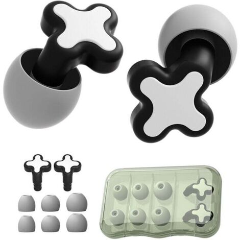 ZVD Noir , Bouchons d'oreille en silicone pour dormir,Bouchons d'oreille en silicone Isolation acoustique Bouchons d'oreille anti-bruit - Bouchons d'oreille de concert Protection auditive haute fidéli (1/4)