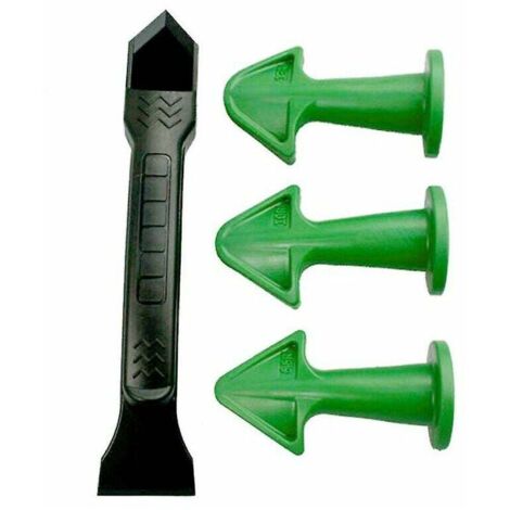 ZVD Enleve Joint Silicone, Lisseur Joint Silicone Outils de Calfeutrage, Outil D'étanchéité Kit Coulis Lissage Grattoir Rretrait Scellant Extracteur de Calfeutre Finition Applicateur (4 Pièces) (1/4)