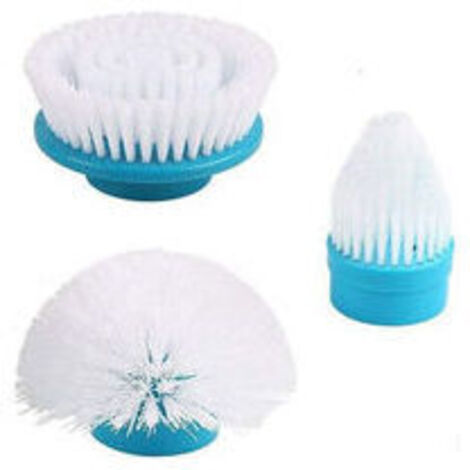 ZVD Têtes de brosse de rechange pour épurateur Hurricane Spin Scrubber avec ensemble multifonction de 3 (plat, dôme, coin) et adaptateur (1/4)