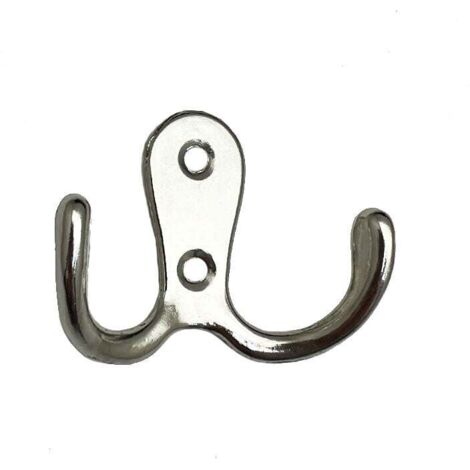ZVD (Argent) Lot de 6 patères rétro, patères rétro, patères murales rétro, crochets de porte en métal pour salle de bain, cuisine, chambre à coucher, entrée (1/4)