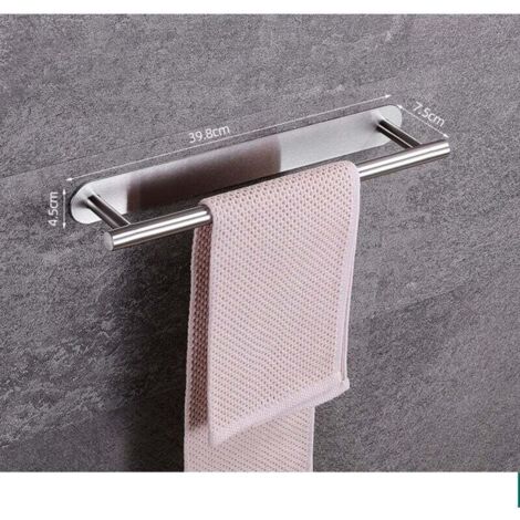 ZVD Porte Serviettes Mural 40 cm - Acier INOX sans Rouille - Serviette Barre Convient dans la Salle de Bain ou la Cuisine - Auto-adhésif 3M Robuste s (1/4)