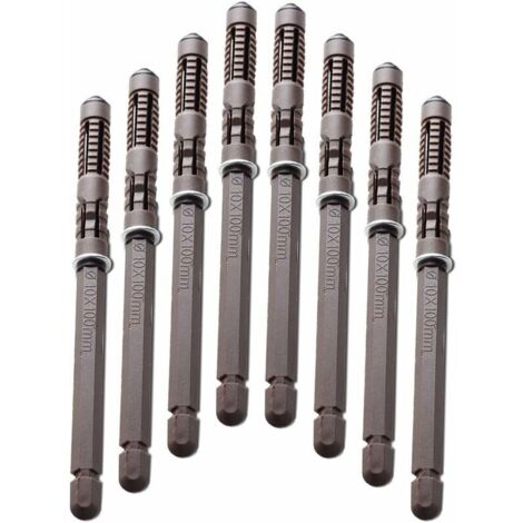 ZVD Lot de 8 supports d'étagère flottants en bois invisibles très résistants avec vis (Ø10 x 100 mm)-Fei Yu (1/4)