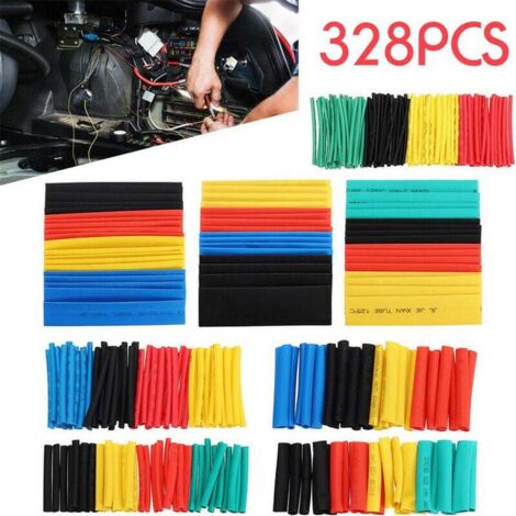ZVD Gaine thermor��tractable thermor��tractable Tube thermor��tractable Tube de fil de gaine 328Pcs (1/4)
