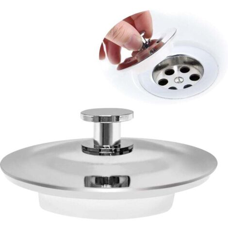 ZVD Bouchon de Baignoire Universel, Bouchon Évier Cuisine pour 43-44mm, Bouchon de Vidange de Baignoire en Acier Inoxydable, (1/4)