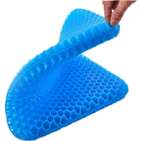 ZVD Coussin de chaise, gel respirant, coussin anti - escarres, soulagement orthopédique de la pression avec housse antidérapante, pour voiture / bureau / maison / fauteuil roulant, 24 17 3cm