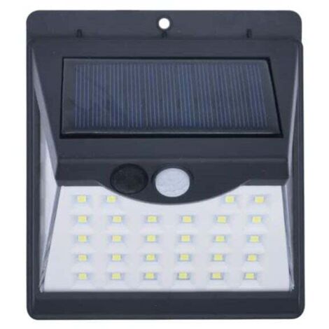 ZVD Applique Solaire avec Détecteur de Mouvement pour l'Extérieur - Panneau Solaire Rechargeable avec 3 modes - Ouverture 270° et 8 heures d'autonomie - Spot étanche IP65 (1/4)