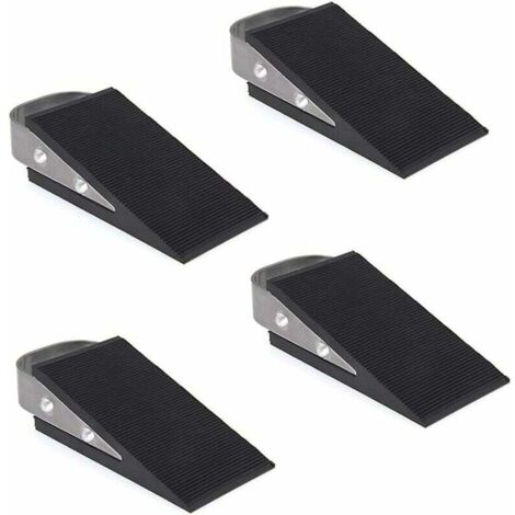 ZVD Cale Porte, Pack 4 Cale de Porte Caoutchouc Mise A Niveau Arret de Porte, pour Les Carrelages, Les Tapis (1/4)