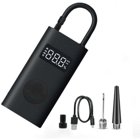 ZVD compresseur à air portatif 1S-gonfleur pneus Voiture gonfleur Electrique Pompe a Velo,Mini Compresseur portatif Air numérique Lamp LED,2000mAh Type-C Charge 150PSI pour Vélo/Moto/Balle (1/4)
