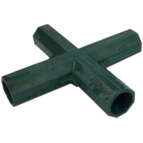 ZVD Lot de 4 connecteurs d'angle pour cadre de jardin 4 voies - Connecteur de tuyau - Connecteur d'angle pour serre, cadre de meubles - Intérieur de 16 mm（flat 4 way） (1/4)