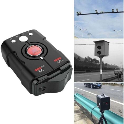 ZVD Détecteur de radar de voiture, hors portée, détecteur laser/radar, alerte vocale, alerte de feu rouge et de radar, écran OLED multicolore, temps de réponse rapide, système d'alarme