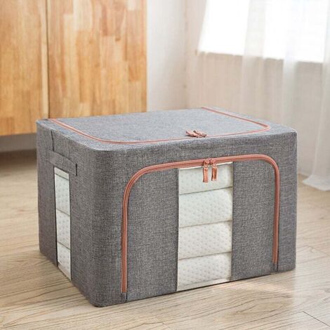 ZVD Sac de rangement pliable pour vêtements, boîte de rangement pour vêtements, couette, couverture, oreiller, jouet, veste, vêtements 66L (1/4)