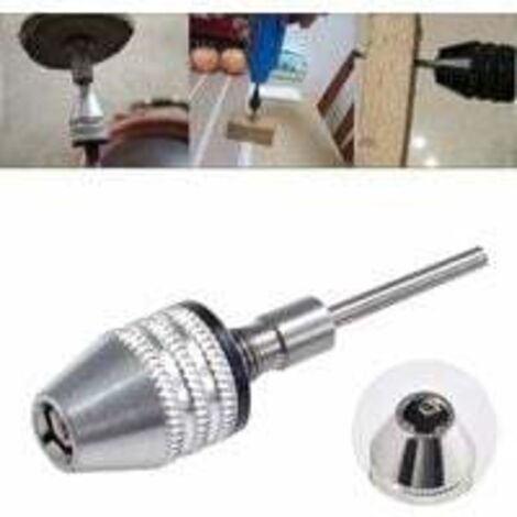 Sans clé Mini 3-jaw Mandrin Tournevis adaptateur avec changement rapide 2.35 mm à queue ronde Queue cylindrique 0.3–3.4 mm forets Fraises de fraisage pour Micro-production ou Industrie médicale (1/5)