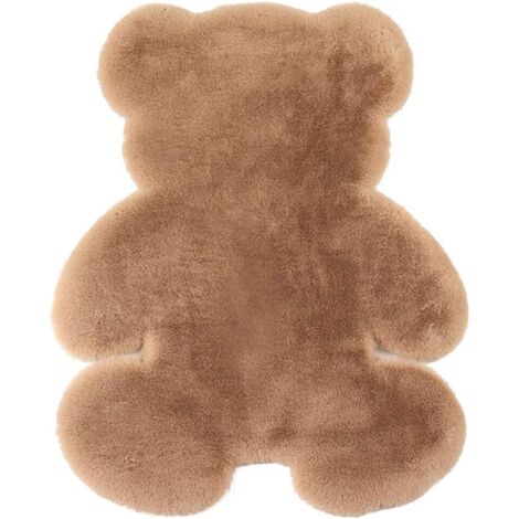 Tapis de Salon Shaggy 105 75 cm en Peluche brun Foncé Fibre de Polypropylène Souple Tapis (1/5)