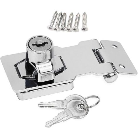 Drawer Cabinet Locks Padlock Hasp Lock Cam Lock Door Latches Lock with Screws for Furniture Mailbox Cabinet Drawer (6.5cm) (1 Piece) (1/5)