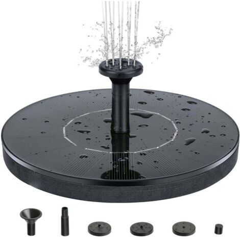 ZVD 18cm Fontaine Solaire, Pompe à Eau Solaire Aucun Plantes Batterie ou Electricité pour Bassin / Piscine / Décoration de Jardin (1/4)