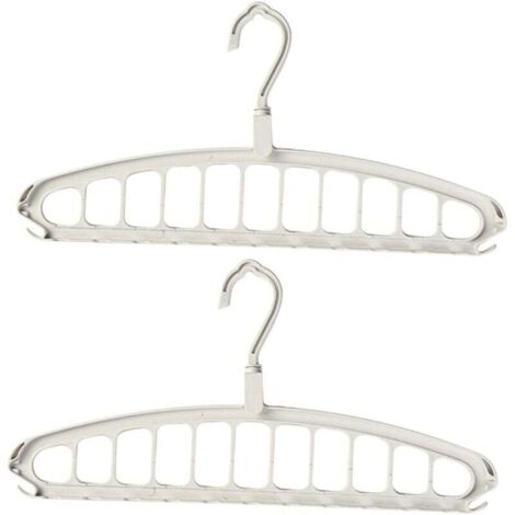 ZVD 2 Pièces Cintres Antidérapants Cintres De Stockage Cintres Pliants Étendoir À Linge Organisateur De Cintre De Garde-Robe Placard Gain De Place Hacks (1/4)