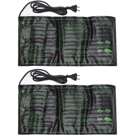 ZVD 2 Pièces Tapis Chauffant Imperméable Pour Semis,Coussin à Température Constante pour la Croissance des Graines de Plantes,Prise UE 220-240V
