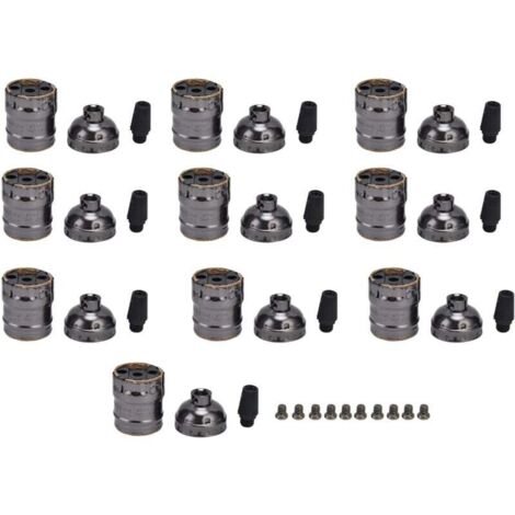 ZVD Support de lampe rétro, 10 pièces, douille d'ampoule de plafond en aluminium Durable et élégante pour ampoule E26 E27 (1/4)