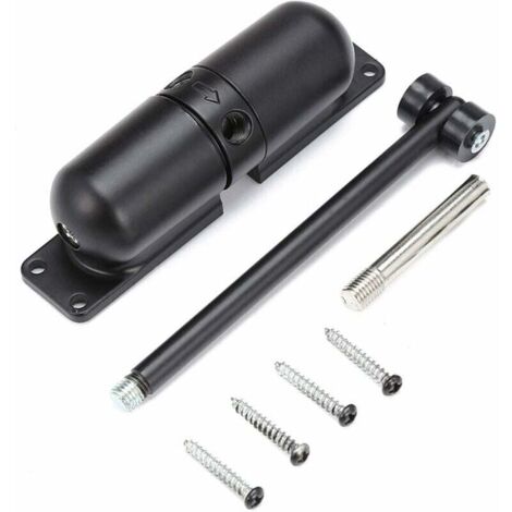 ZVD Ressort De Porte Automatique Monté(Noir) En Surface Réglable De Ferme-porte Durable Réglable Pour La Fermeture Automatique (1/4)