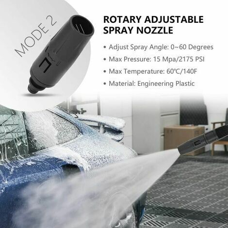Buse Rotative Turbo Pour Nettoyeur Haute Pression Karcher K2 K3 K4 K5 K6 K7 - Lance Extension 48cm Nettoyage Puissant Voiture Sol