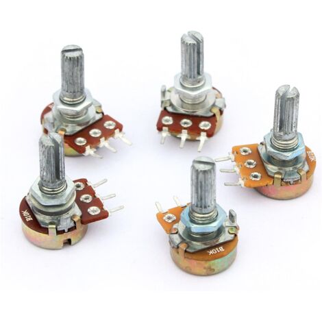 5X potentiometre B10K 10K ohm Simple lineaire Conique Rotatif (1/5)