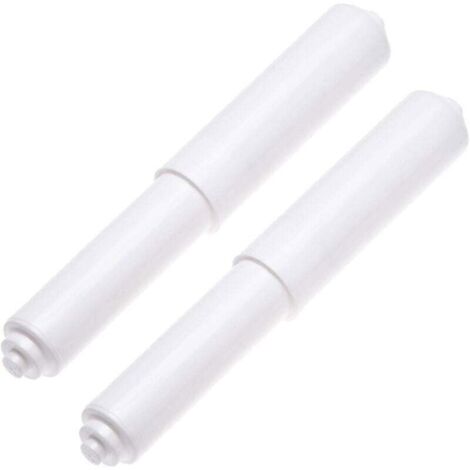 ZVD Paquet de 2 porte-papier hygiénique en plastique porte-rouleau de papier hygiénique utilisation dans le ménage rouleau de rechange de toilette à ressort (1/4)
