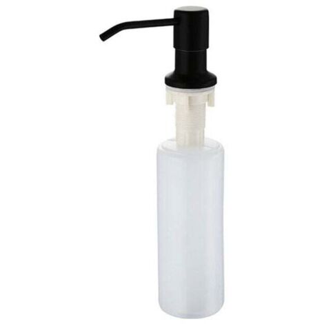 ZVD Distributeur Savon Liquide Encastrable avec Bouteille 300ML(Noir), Distributeur Savon de Mousse Evier, Distributeur Liquide Vaisselle Cuisine, Distributeur de Détergent en Acier Inoxydable pour Ba (1/4)