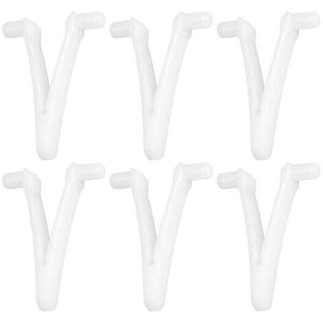 ZVD 6pcs Piscine d'approvisionnement Papillon v Clip pour Piscine Spa Brosse Feuille râteau Feuille Skimmer tête d'aspirateur pour Nettoyage de Piscine (1/4)