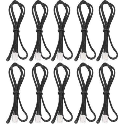 ZVD 10K NTC Thermistance Sonde 10 Pièces Capteur de Température Sonde 10K Température Capteur de Température pour Climatiseur(B) (1/4)