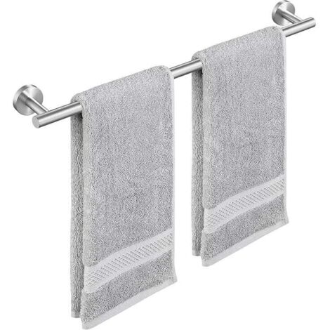 ZVD Porte-serviettes de salle de bain mural 60 cm, porte-serviettes de douche porte-serviettes en acier inoxydable SUS304 poli brossé porte-serviettes (1/4)