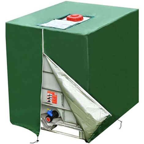 ZVD Bache pour Cuve 1000L IBC, 1 Pièce 420D Réservoir d'eau Couvercle, Anti-UV Anti-poussière Couverture Container Réservoir IBC,Bache de Protection Cuve IBC avec Fermeture éclair(116 x 100 x 120 cm) (1/4)