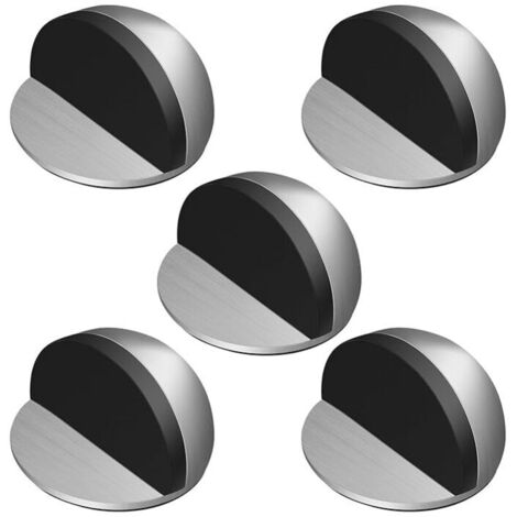 ZVD 5 pièces Arrêts de Portes, Inoxydable Adhesive Butées de Porte, Butées avec pare-chocs en caoutchouc, Stop-Porte Adhésif pour tous les sols durs, Assurer la protection de nos portes et murs (1/4)