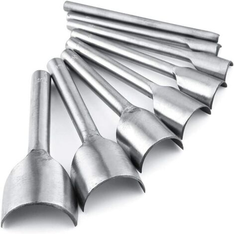 Lot de 8 emporte-pièces en Cuir pour Loisirs créatifs, Courroie, Portefeuille, Jardinage, Bricolage, 5-40 mm (1/5)
