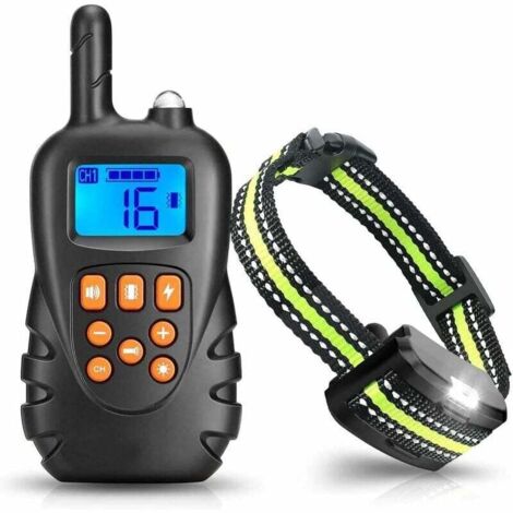 ZVD Collier de Dressage pour Chien, Collier Anti Aboiement avec Télécommande de 600 Mètres Récepteur Étanche IPX7 Rechargeable avec 3 Modes Vibration/Choc/Beep Sonore (Gris)