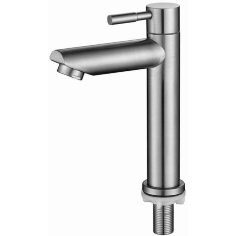 ZVD Robinet Salle Bain Eau Froide Uniquement Robinet Lavabo Surface Chromé en Cuivre Durable Robinetterie Lave Mains Cartouche Céramique Mousseur Démontable Pratique pour Nettoyer ou Remplacer (1/4)