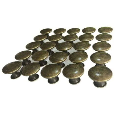 ZVD Poignée de meuble-10x Boutons de Tiroir de Porte Vintage 30mm Antique Laiton Poignées de Placard d'armoires de Cuisine, Pour Commode et Armoire Meuble, Bronze Ancien (1/4)