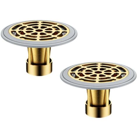 ZVD Siphon de Sol, Clapet Anti Odeur Laiton Épaissi, Convient aux Trous de Drainage au Sol d'un Diamètre de 27 à 55 mm (1/4)