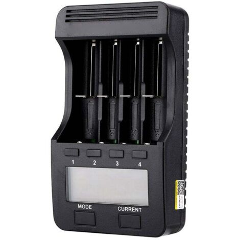 ZVD – Chargeur de pile intelligent Lii-500 – Écran LCD – 4 emplacements pour batteries Ni-MH Ni-Cd Li-Ion – Courant réglable 300/500/700/1000mA (1/5)