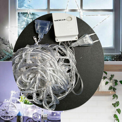 XICHAO - Guirlande Lumineuse 30M 300 LED Lumières avec Télécommande, Étanche 8 Modes de Lumière (BLANC), Décoration Romantique Lumières Blanches Chaudes Chambre Jardin Cour Fête mariage DIY (1/5)