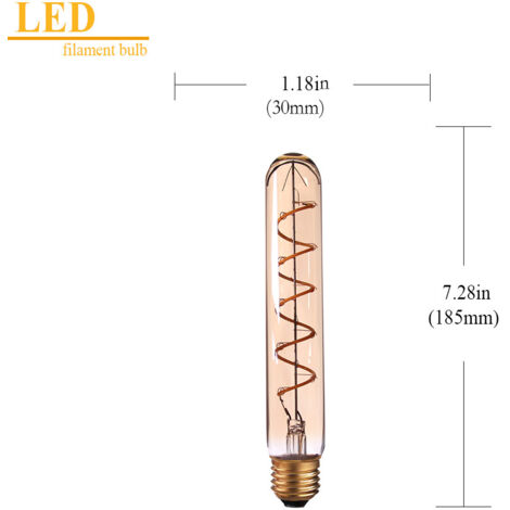 ampoule led 3W jaune chaud 2200K longue lampe flexible E27 220V (1/4)