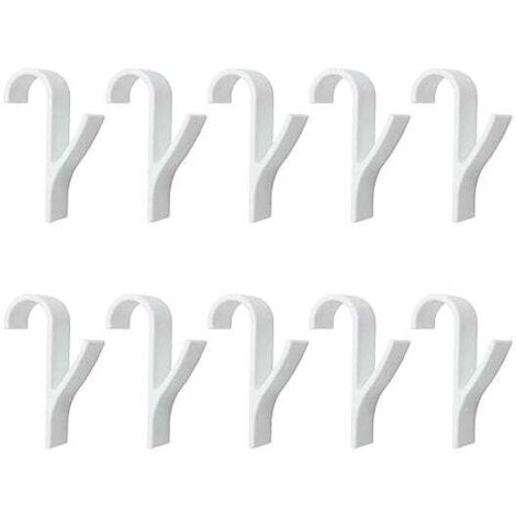 ZVD 10 pièces Crochet Radiateur, Crochet pour Radiateurs plastique Blanc,Crochet radiateur sèche serviette, Accroche Serviette Salle de Bain, Crochet pour Salle de Bain, Cuisine(Blanc) (1/4)