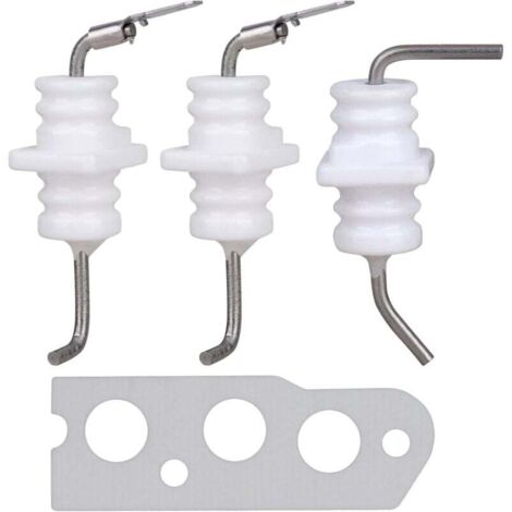 ZVD Kit d'électrodes à tige de flamme Pièces de rechange pour chauffe-eau 104000192-K pour chauffe-eau Rinnai R75 et R94 (1/4)
