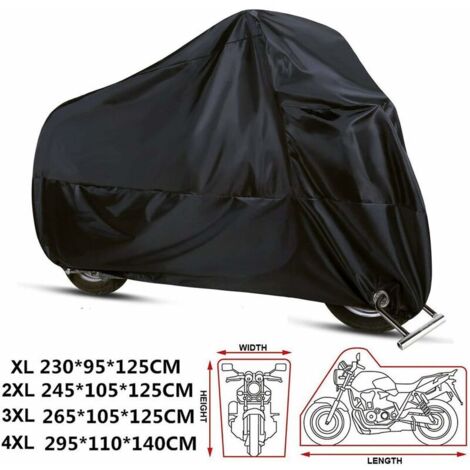 ZVD Housse de moto résistante à l'hiver, bâche de moto 210D housses de protection en tissu épais, 3XL-Fei Yu (1/4)