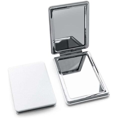 ZVD 2 Pièces Miroir Maquillage de Poche Portable PU,Mini Miroir Pliant Double Face pour Voyages,Déplacements Professionnels (rectangulaire) (1/4)